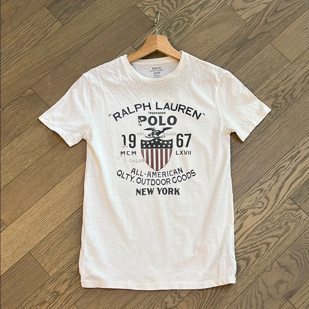 Ralph Lauren Men's Off-White Graphic Tee